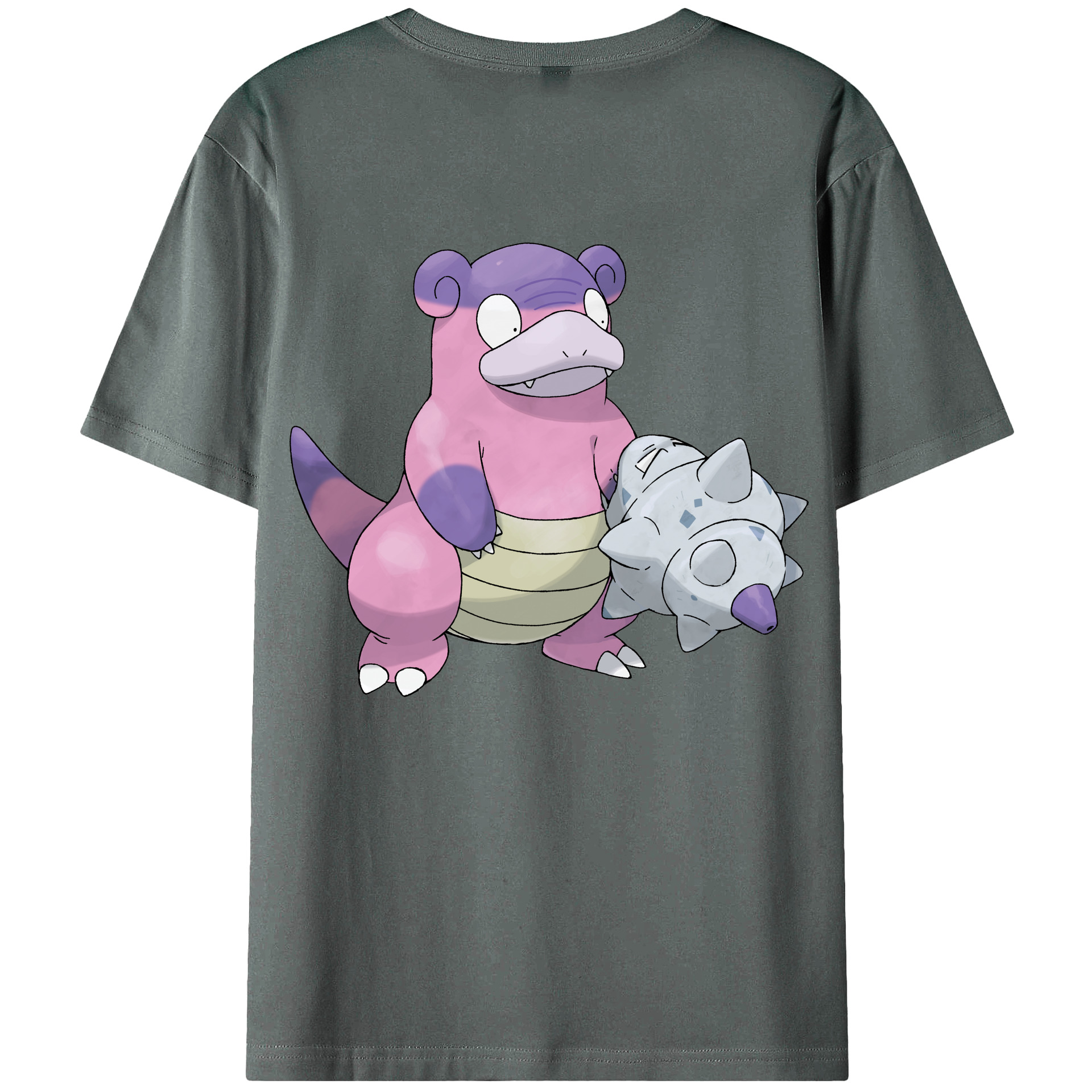 （画像用） ポケットモンスター Pokémon 綿100％ メンズ半袖Tシャツ（バックプリント） 通気性